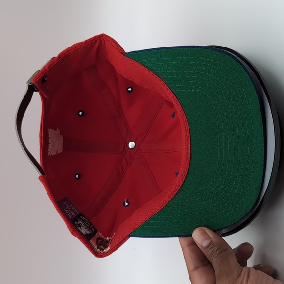 Starter| Vintage Blue and Red Montreal Canadians Sports Cap Green Brim - Picture 11 of 13